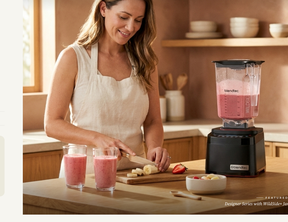 Designer with WildSide+ in a morning kitchen